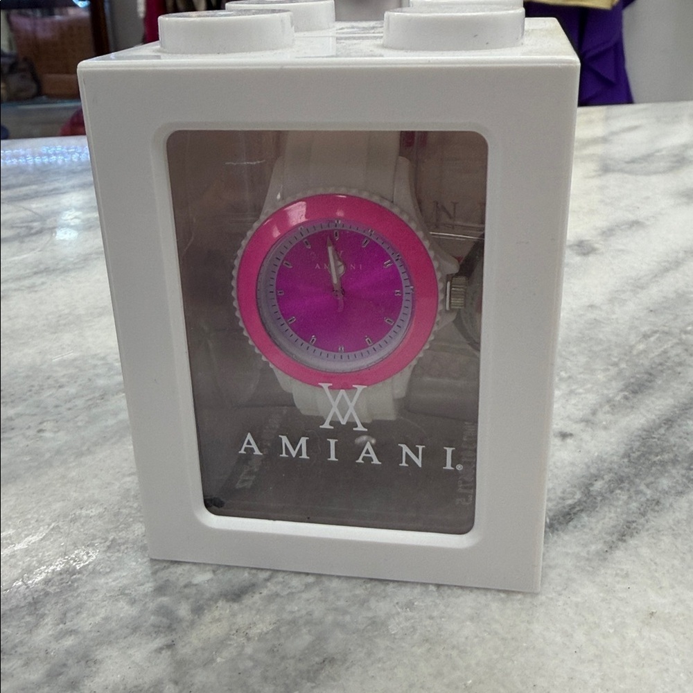Amiani Pink and White Watch NWT - Picture 1 of 3